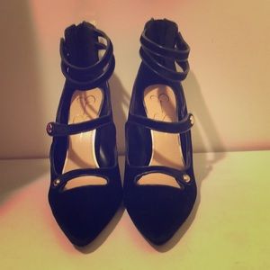Jessica Simpson velvet heels